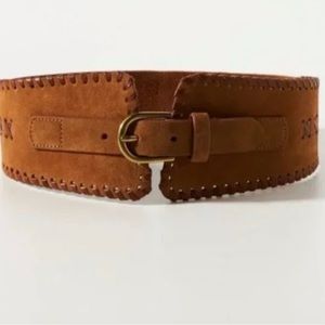 Anthropologie suede corset belt